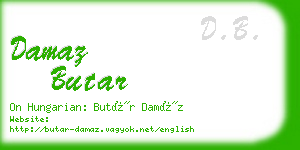 damaz butar business card